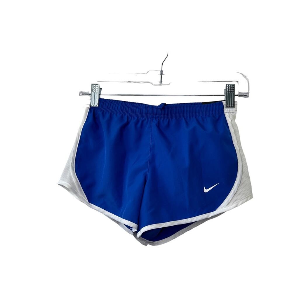 Nike Dri-Fit Royal Blue & White Standard Fit Race Shorts Women's Sz Small New
